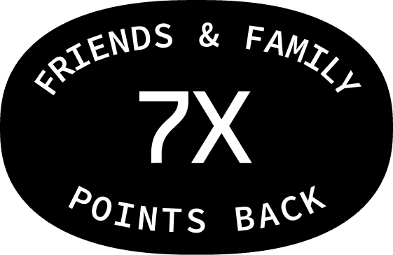Friends & family: 7% points back