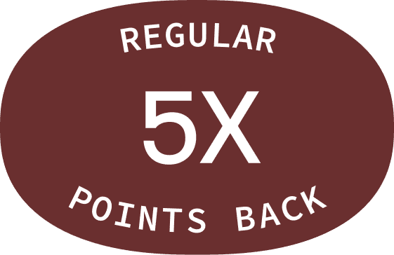 Regular: 5% points back
